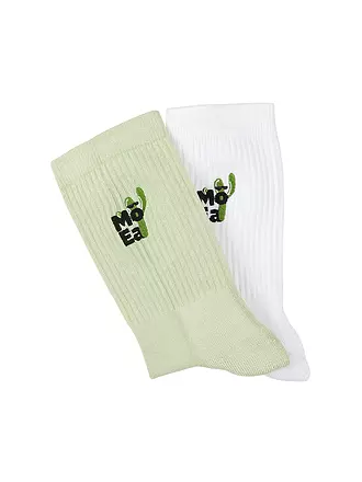 MOEA | Socken 2er Pack 36/40 cactus white | 